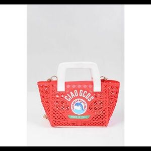 GCDS Red rubber Crossbody bag